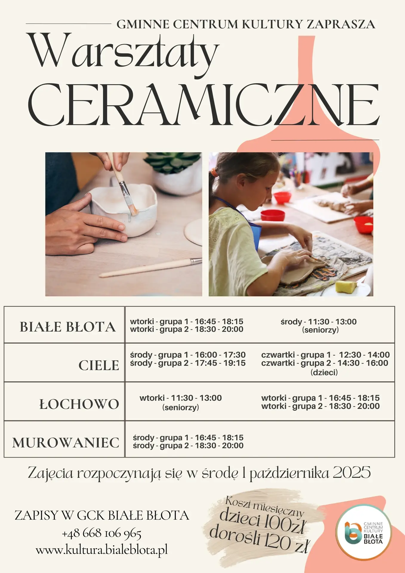 Warsztaty ceramiczne w Gminnym Centrum Kultury