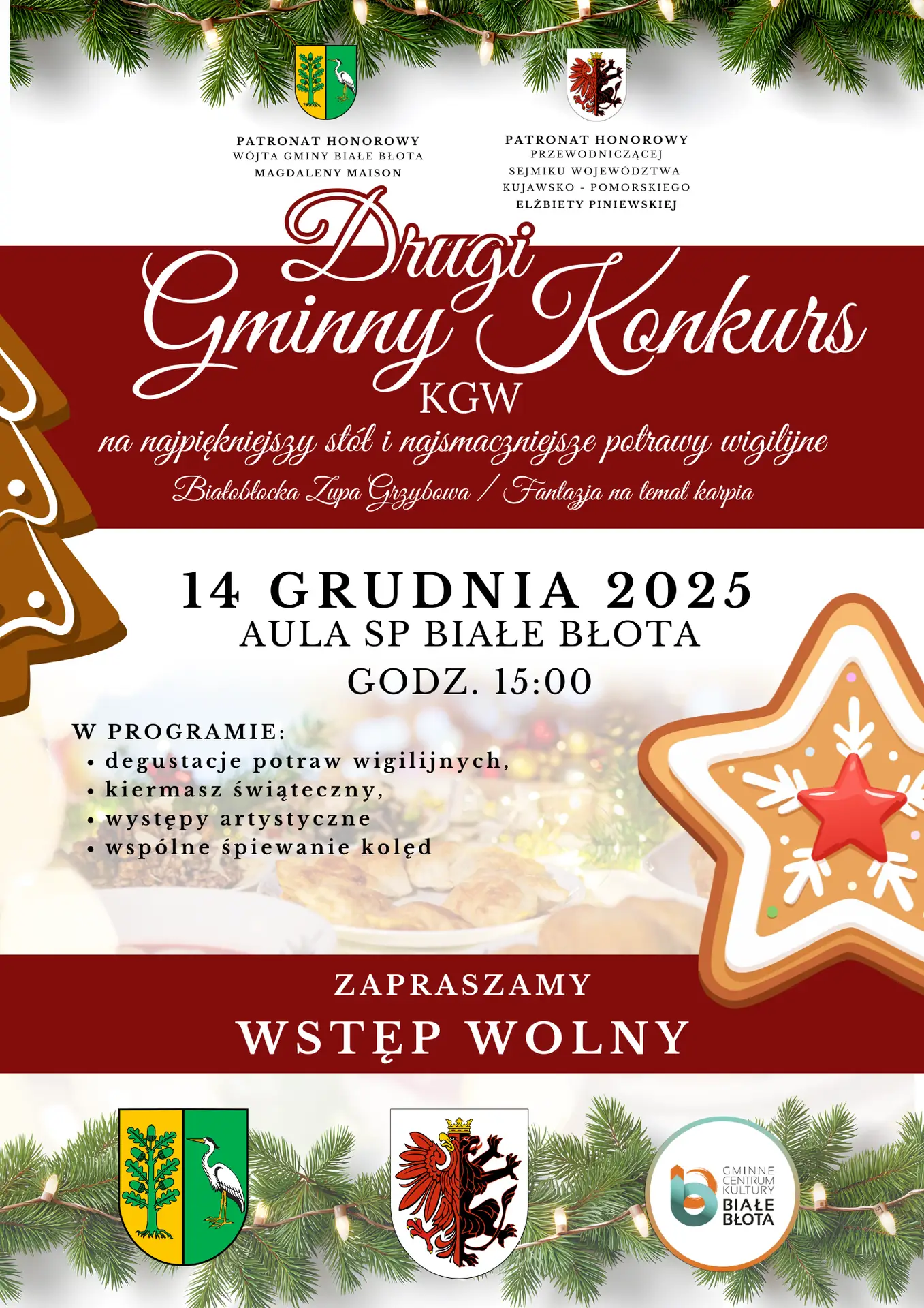 Gminny Konkurs dla Kół Gospodyń Wiejskich na najpiękniejszy stół i najsmaczniejsze potrawy wigilijne