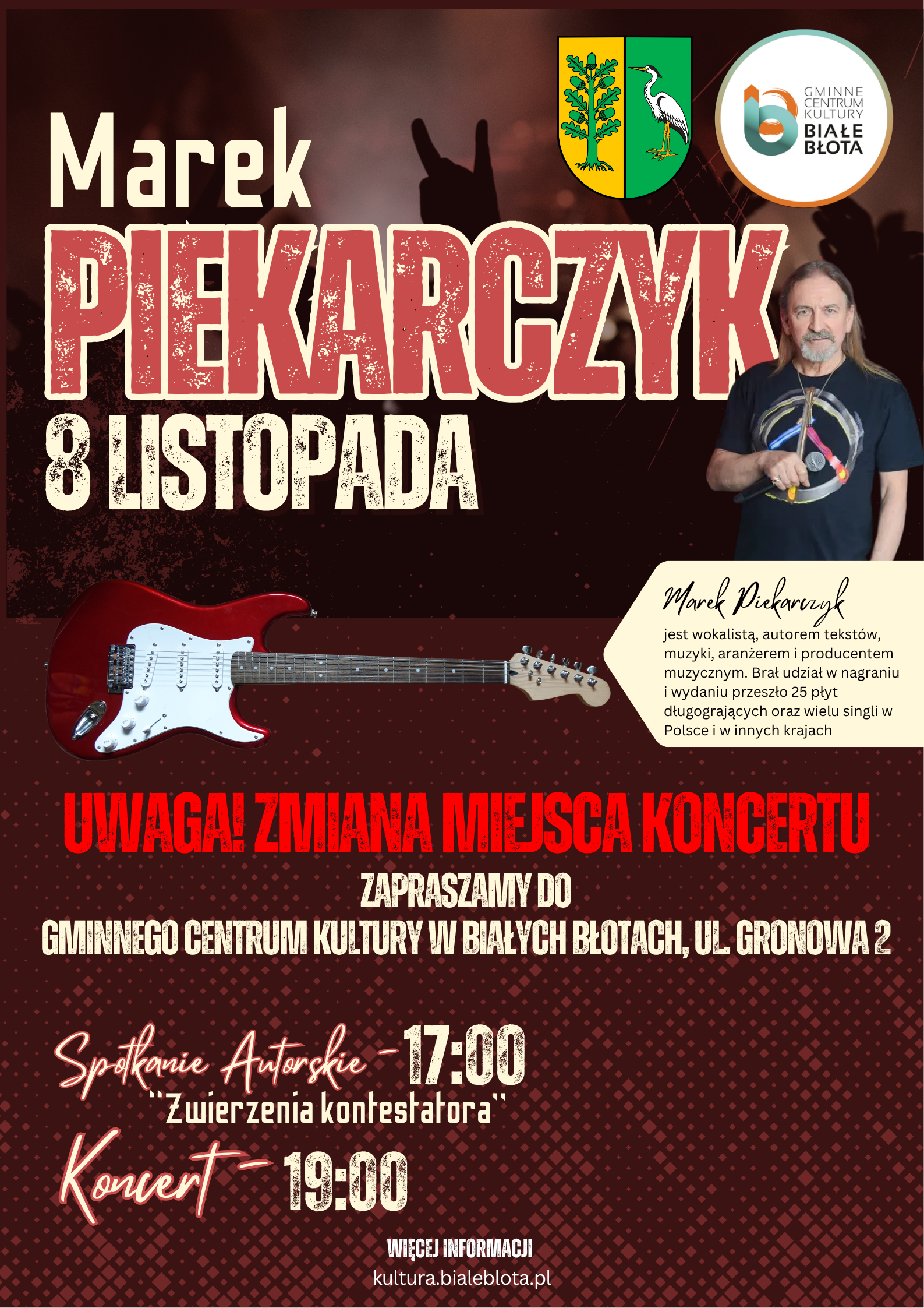 Uwaga! Zmiana miejsca koncertu – zapraszamy do GCK