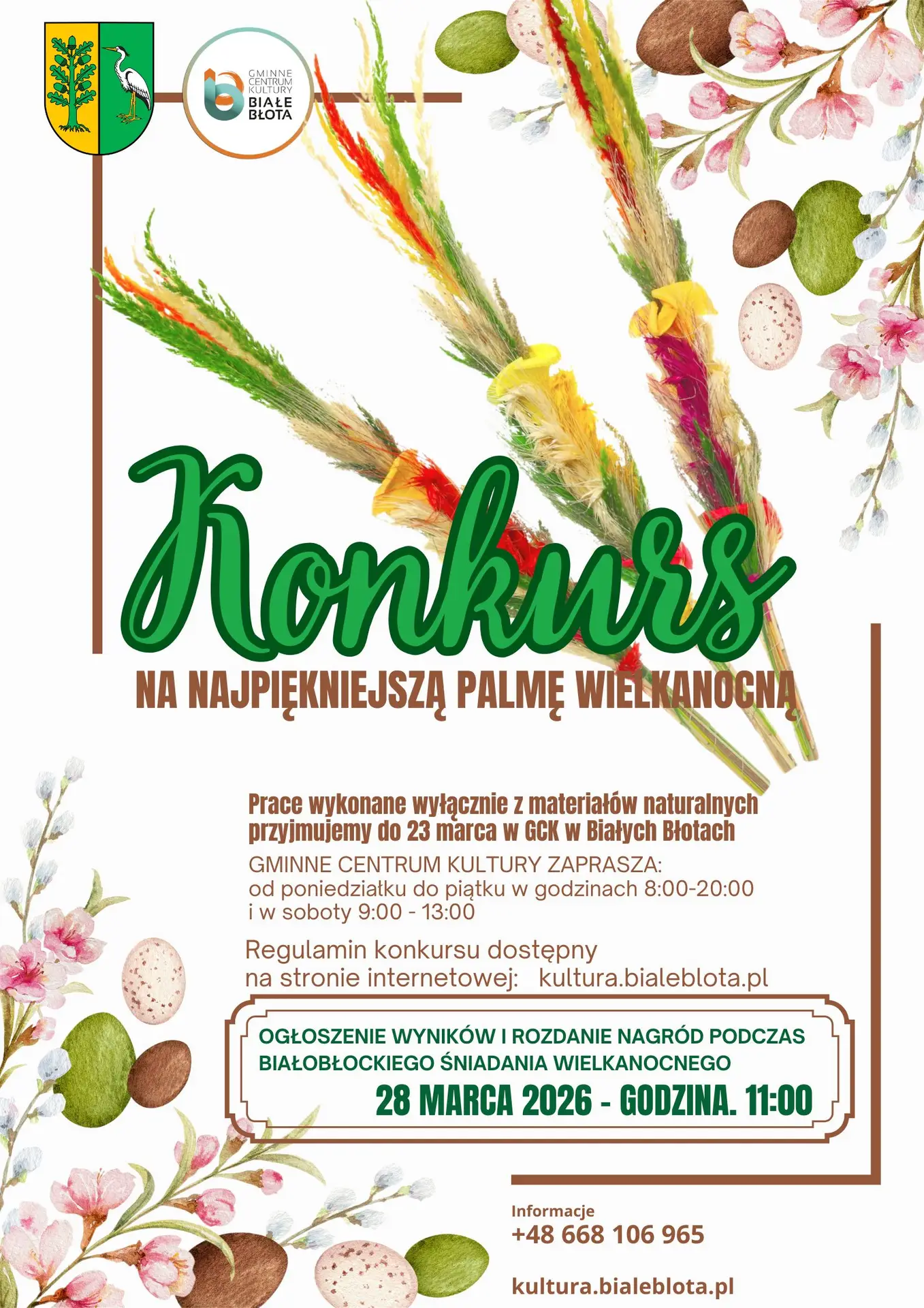 🌿🐣 Gminny Konkurs na Najpiękniejszą Palmę Wielkanocną 🐣🌿