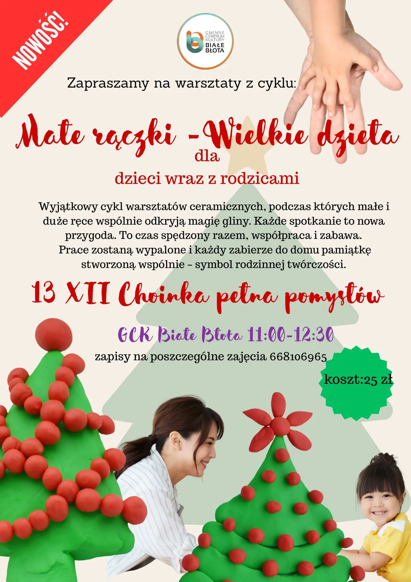 13.12.2025 Małe rączki – wielkie dzieła – warsztaty ceramiczne