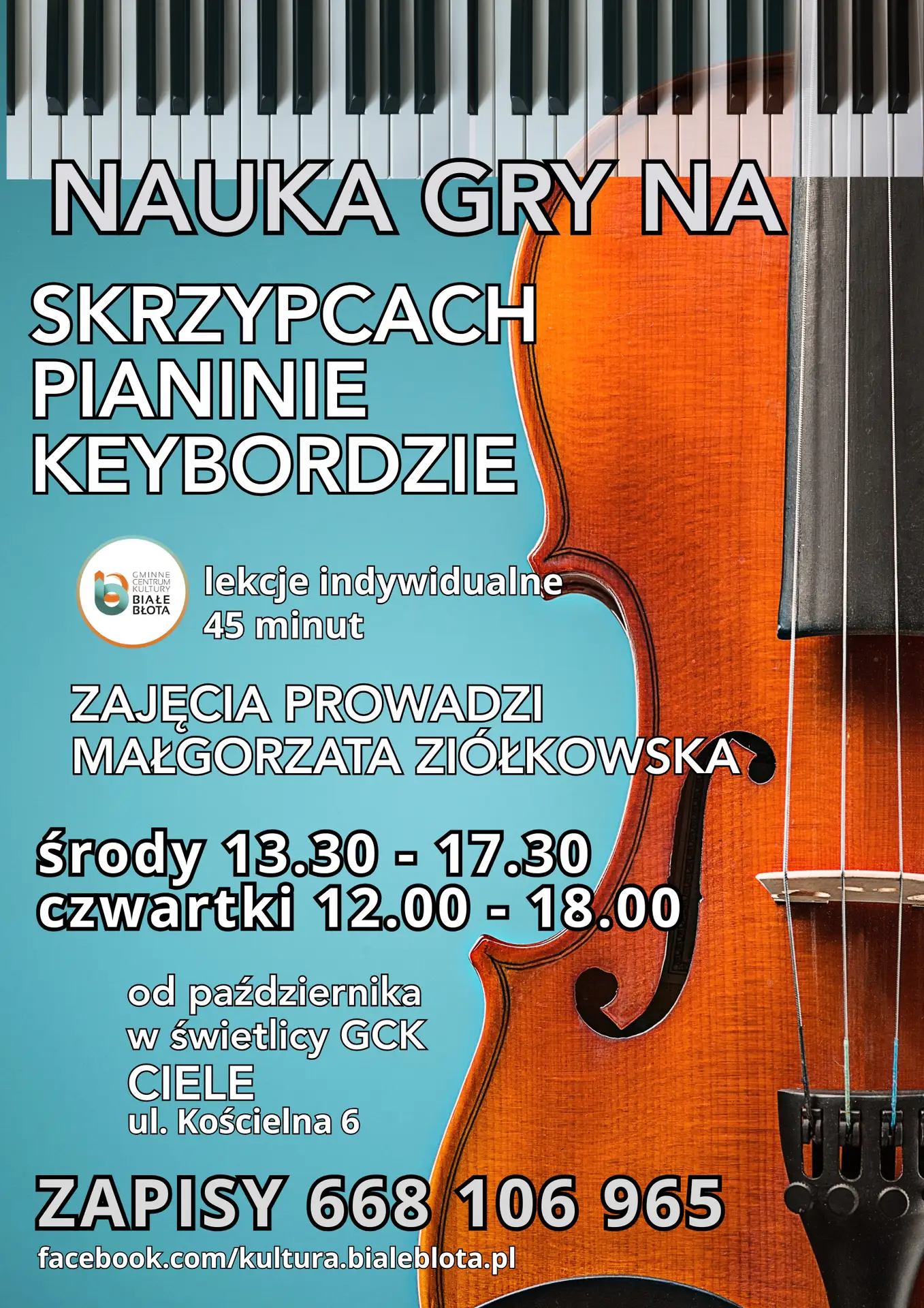 Nauka gry na skrzypcach, pianinie i keyboardzie