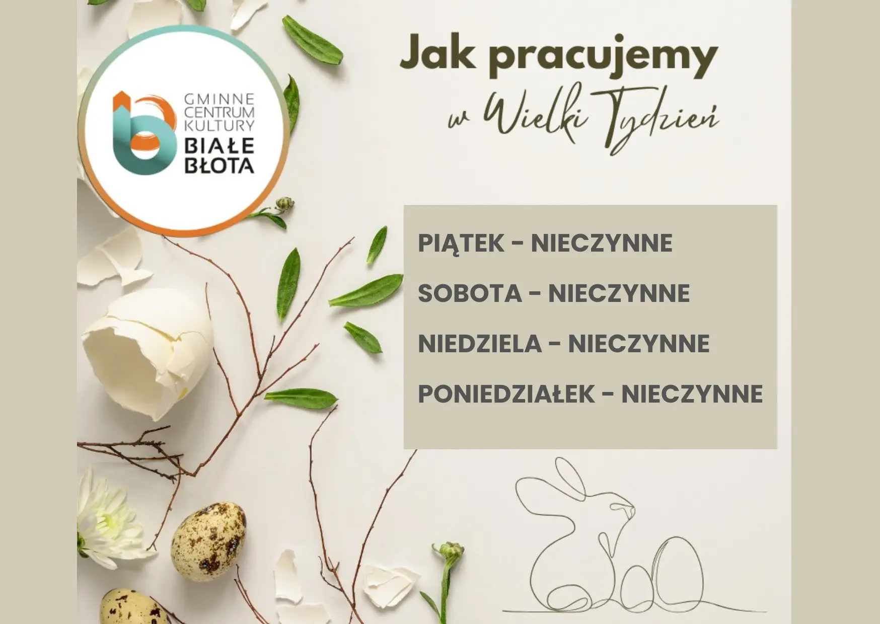Jak pracujemy w Wielkim Tygodniu?
