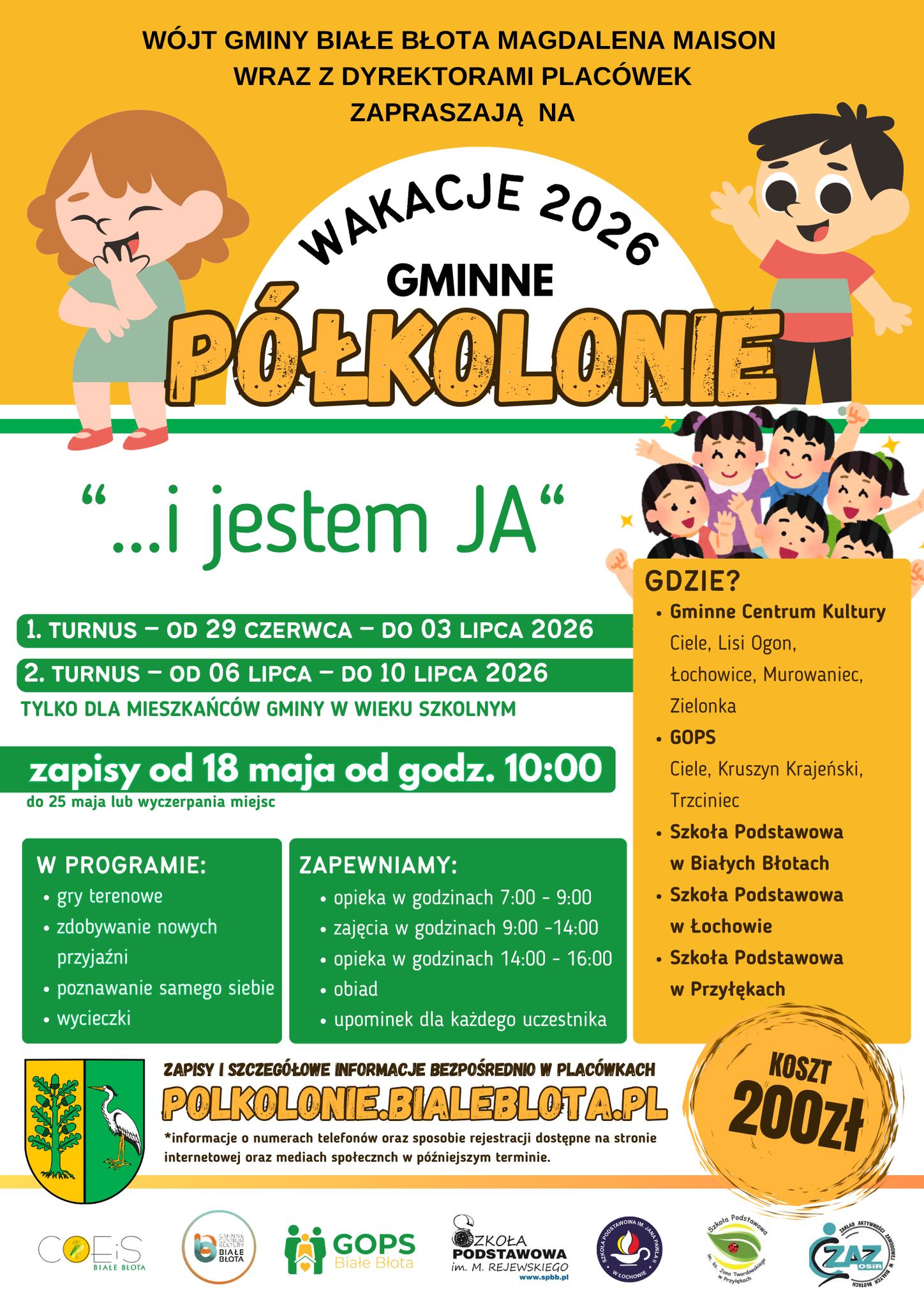 Ruszają zapisy na półkolonie gminne