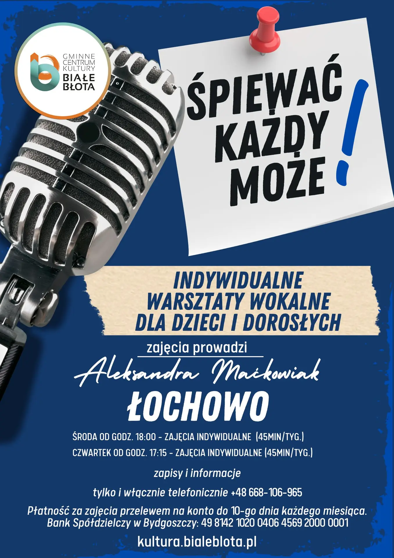 Indywidualne warsztaty wokalne w Łochowie