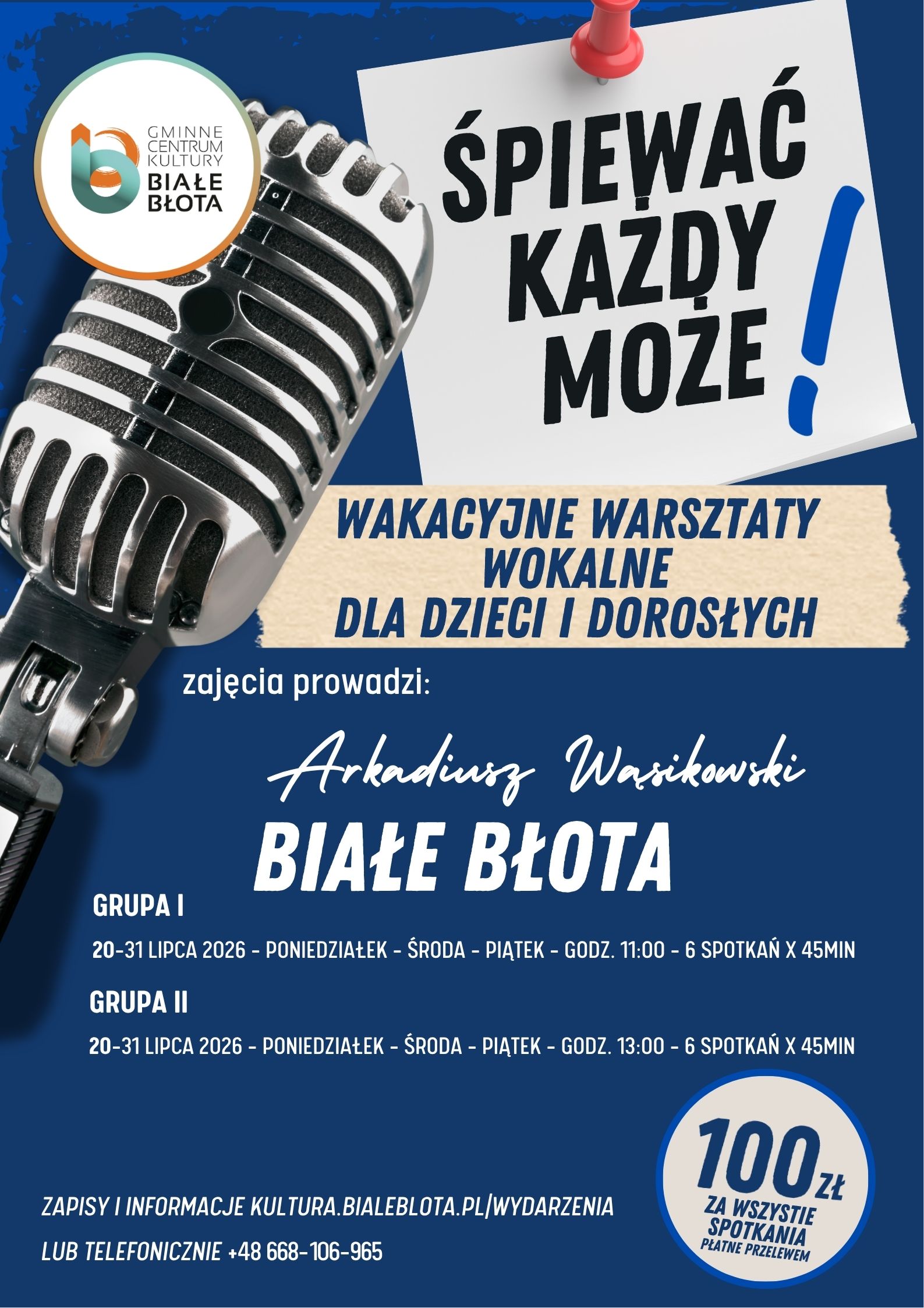 Wakacyjne Warsztaty Wokalne dla dzieci