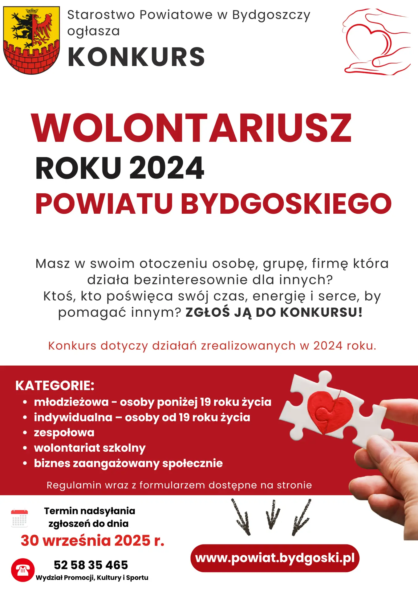WOLONTARIUSZ ROKU 2024 POWIATU BYDGOSKIEGO